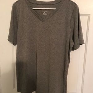 Christopher & Banks gray layer your look T-shirt